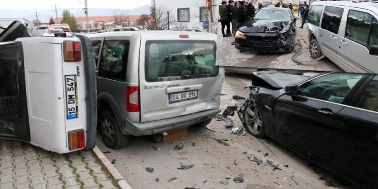 Vali yardımcısının oğlu ortalığı savaş alanına çevirdi! Ehliyetsiz genç park halindeki araçlara çarptı!