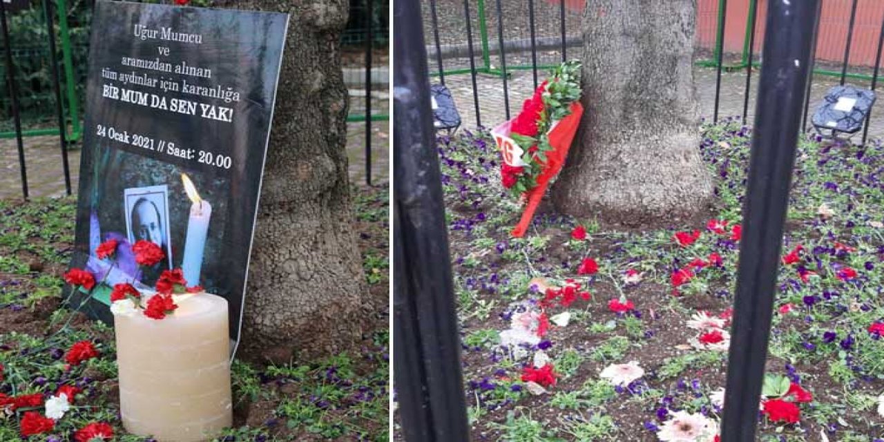 Uğur Mumcu'nun anısına yakılan "mum" çalındı!