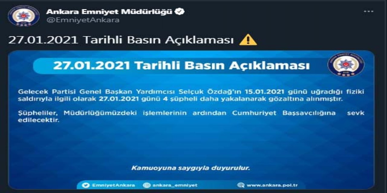 Gelecek Partili Özdağ'a saldırıda 4 gözaltı daha