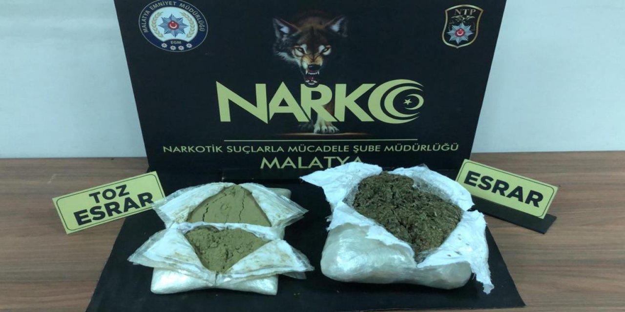 Otobüste 2 kilo esrar ele geçirildi: 1 gözaltı