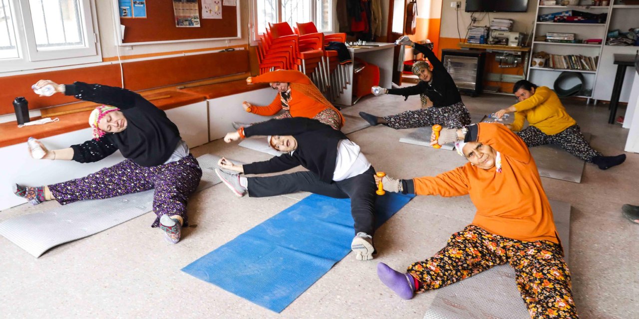 Ulamış köyü kadınları, pilates yapıyor
