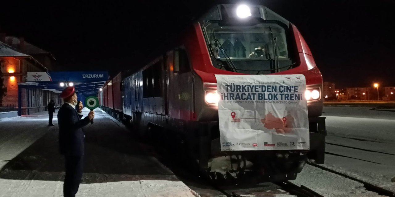 Çin'e yapılan bor ihracatında ilk tren Erzurum'a ulaştı