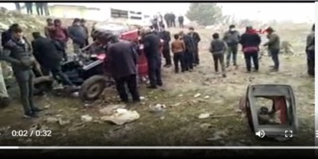 Ankara'da traktör devrildi: 3 yaralı