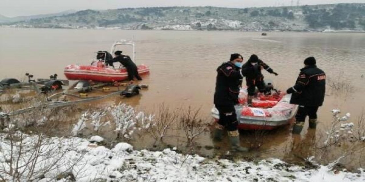 Çanakkale'de baraj suyunda kaybolan kişiyi arama çalışmaları 4'üncü gününde