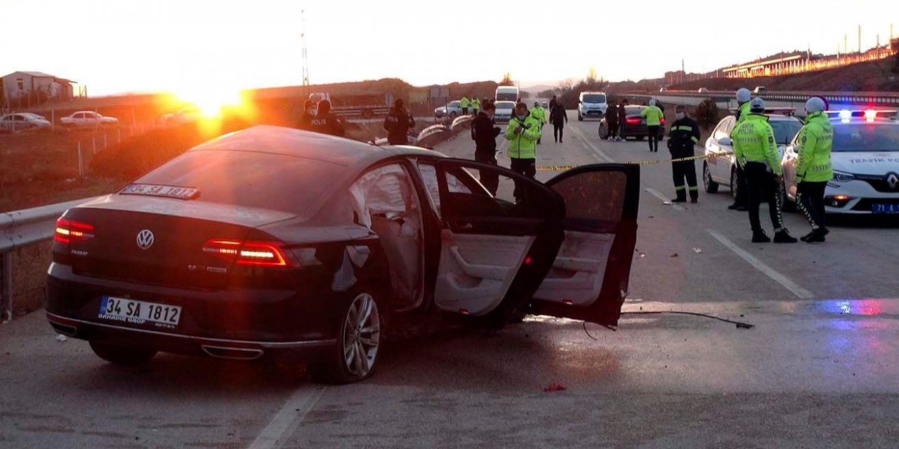 Kırıkkale'de kontrolden çıkan otomobil takla attı