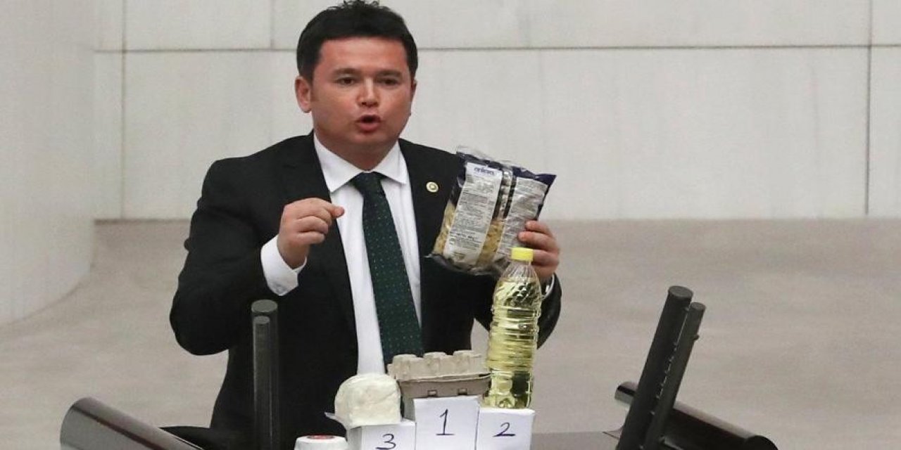 Yumurta, ayçiçeği yağı, peynir ve makarna... Zam şampiyonları Meclis kürsüsünde!