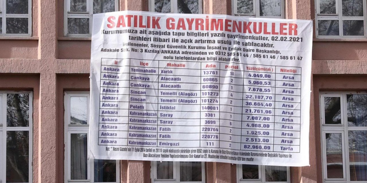 Açık katlandı... SGK mülklerini satılığa çıkardı!