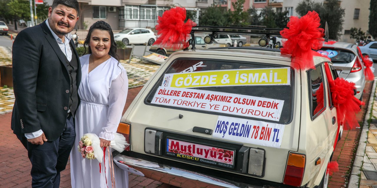 78 bin TL ceza yedi; gelin arabasına 'Türkiye'ye aşkımızı duyurduk' yazdı