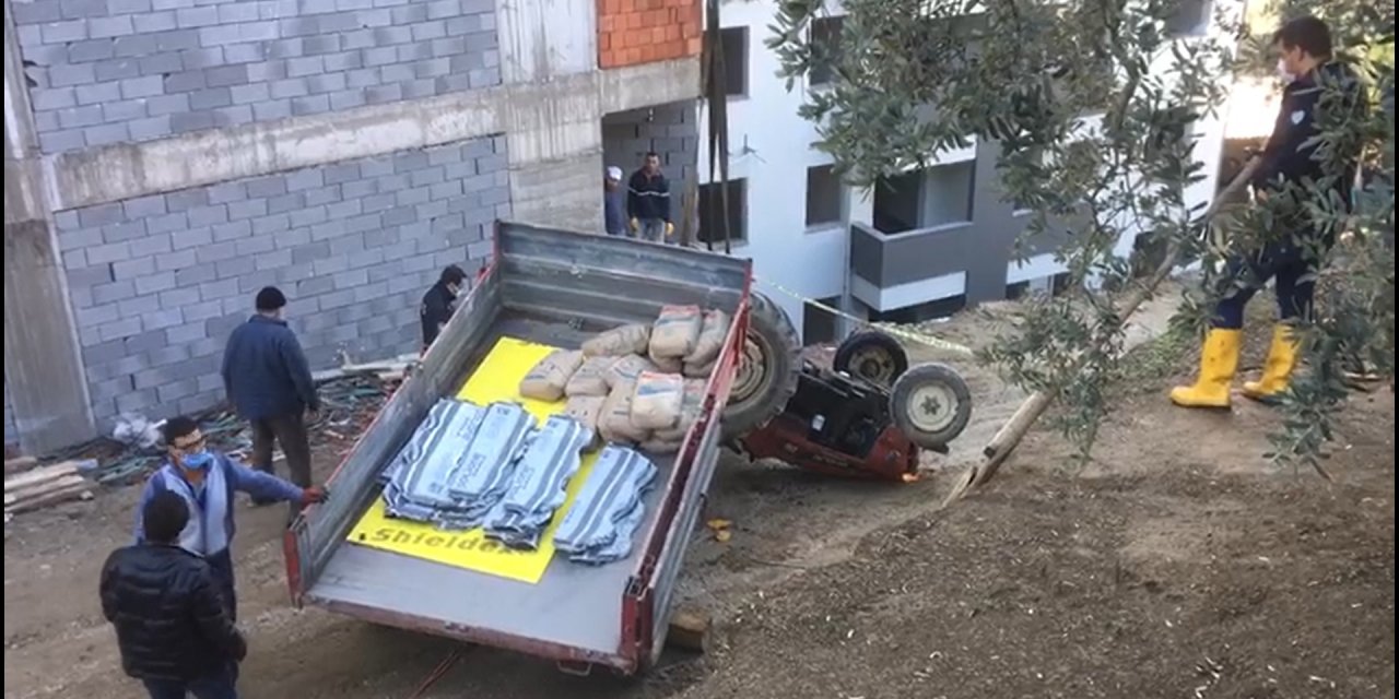 Devrilen traktörün altında kalan sürücü hayatını kaybetti