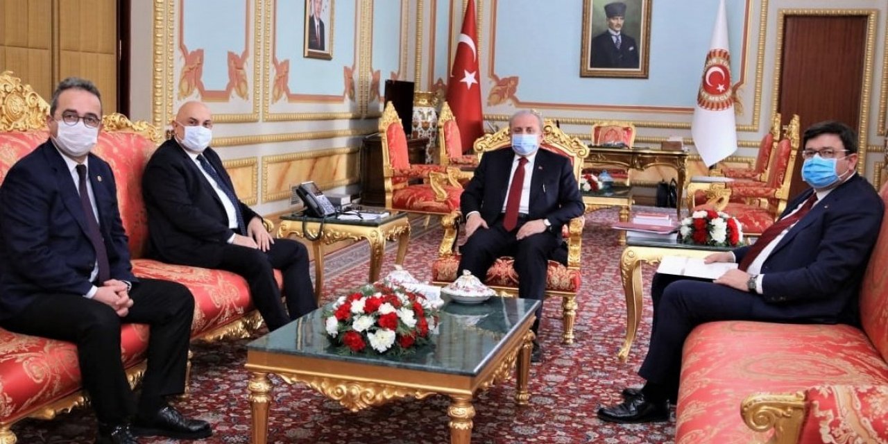 CHP heyeti, TBMM Başkanı Şentop ile görüştü