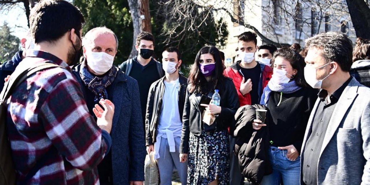 Muharrem İnce'den Boğaziçili öğrencilere ziyaret! Sorunları yerinde dinledi...