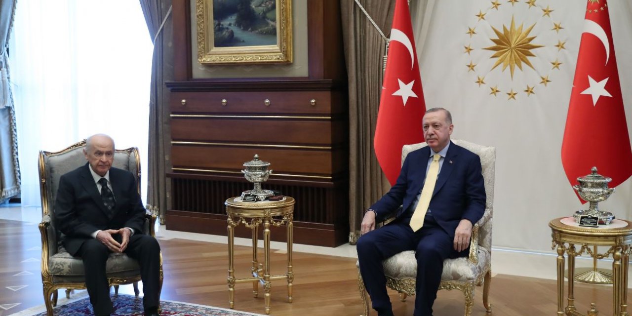 Cumhurbaşkanı Erdoğan, Bahçeli'yi Sarayda kabul etti
