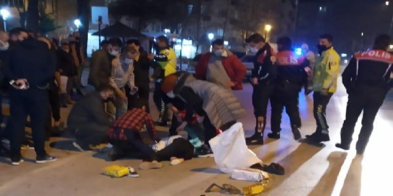 Bursa'da motosiklet ile bisiklet çarpıştı