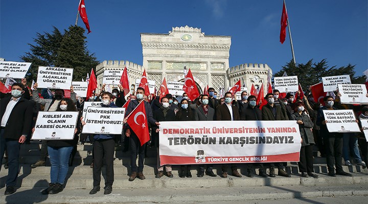 Türkiye Gençlik Birliği, Boğaziçi protestolarına karşı eylem yaptı