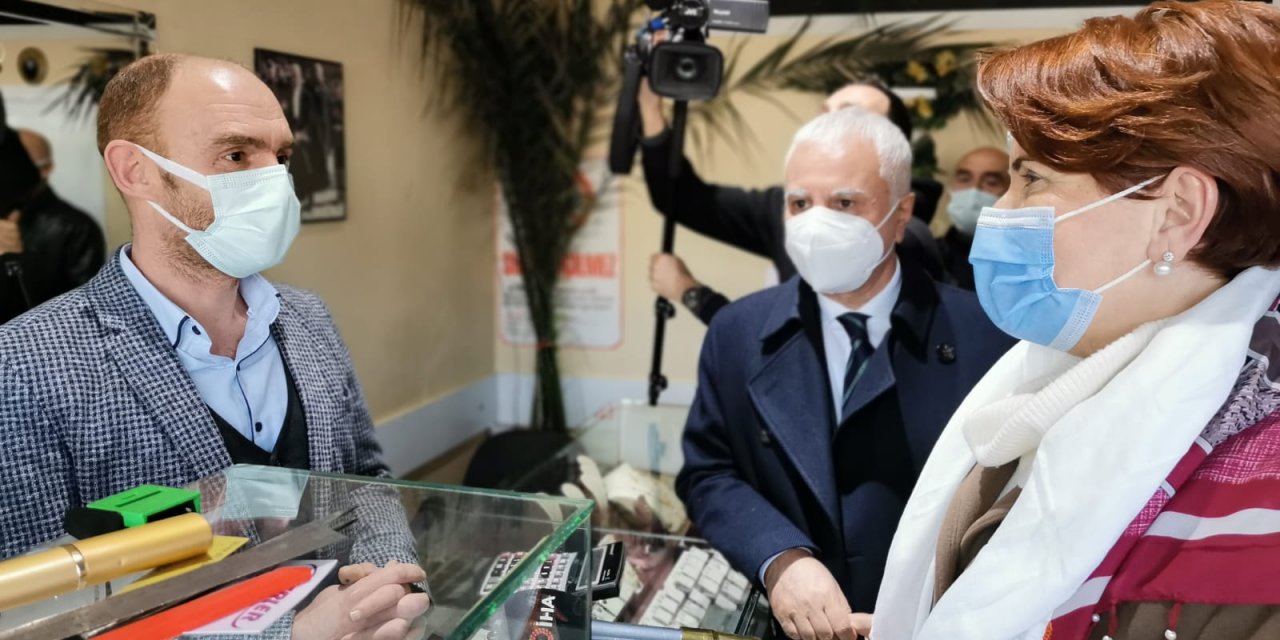 Akşener, Gölbaşı'nda esnafı ziyaret etti