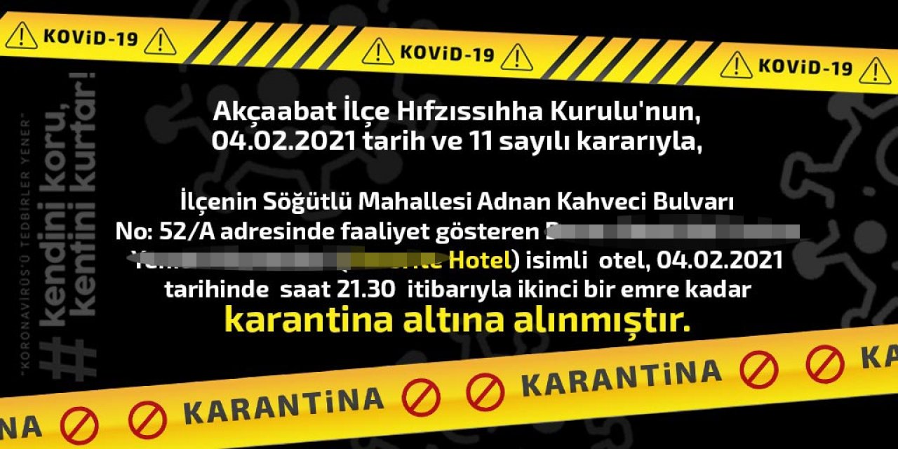 Çalışanı koronavirüs pozitif çıkan otel karantinaya alındı