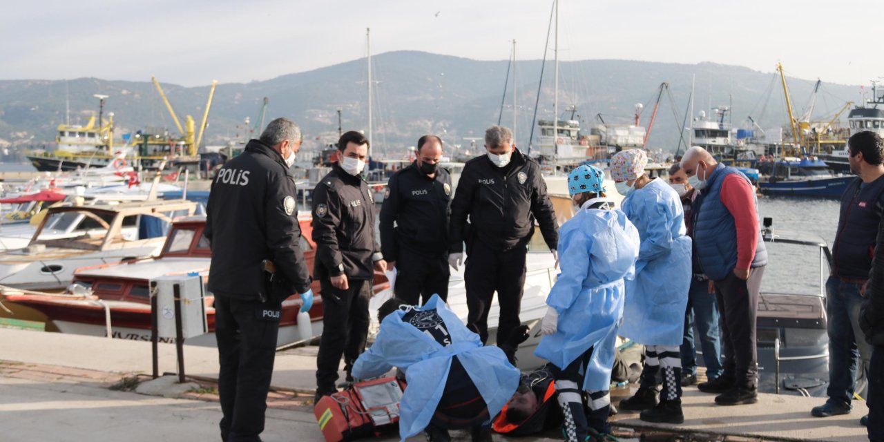 Foça'da balıkçı barınağında hayatını kaybetmiş