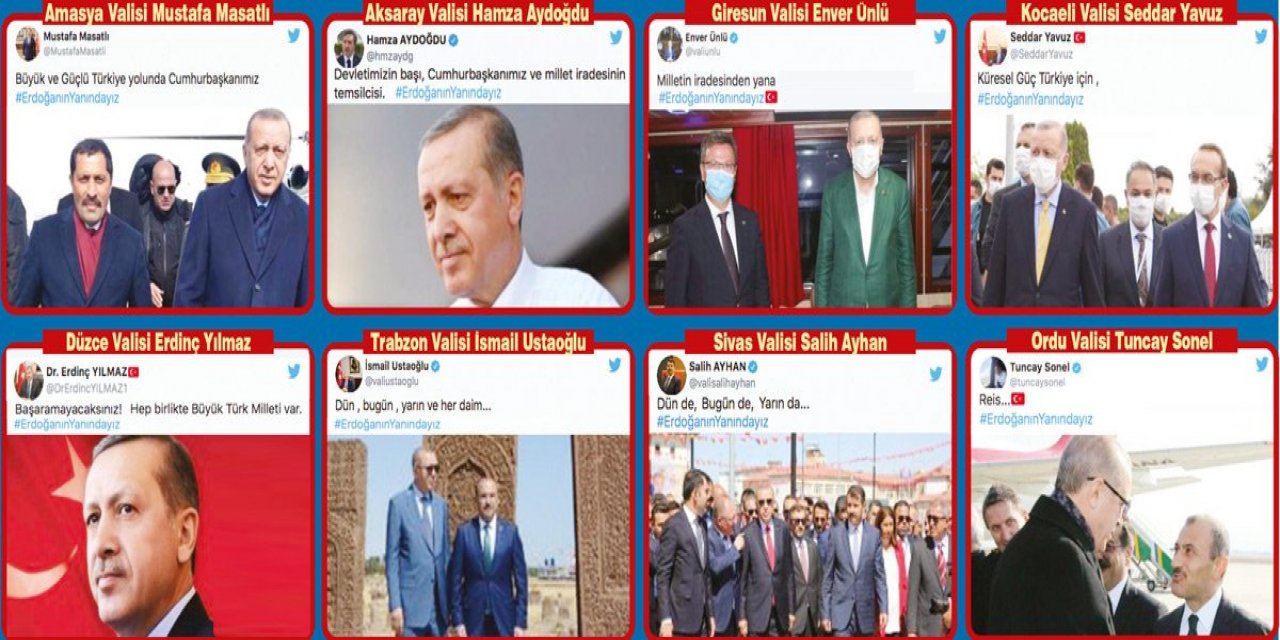 Siyaseten tarafsız olmaları gerekiyor ama... Devletin valilerinden AKP’nin kampanyasına destek! Erdoğan'a biat yarışına girdiler!