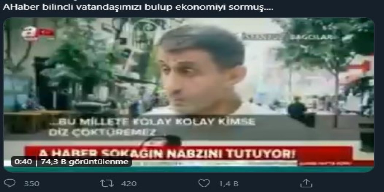 A Haber'in  kur artışını sorduğu vatandaşın cevabı Ekonomi Bakanı Berat Albayrak'la aynı kafadan