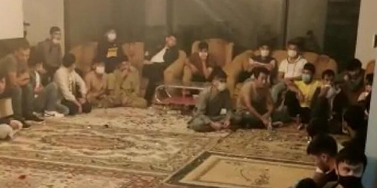 Evde 42 kaçak göçmen bulundu