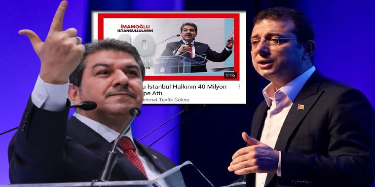 Kaynağı merak konusu! Belediye borçlarını ödemek için cami satan AKP'li Göksu, İmamoğlu'nu eleştirmek için Youtube'a reklam verdi!