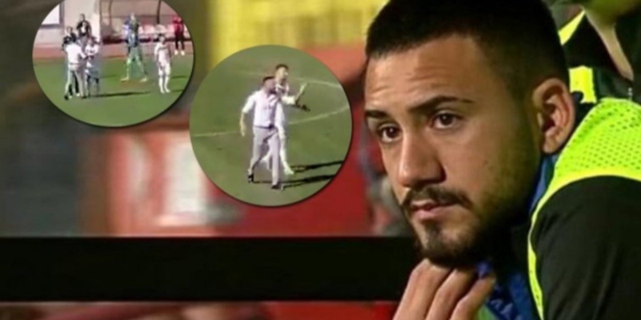 Sahaya girdi... Hakemi önce tehdit sonra darp etti... Selin Ciğerci'nin kocası futbolcu Gökhan Çıra'dan skandal hareket!