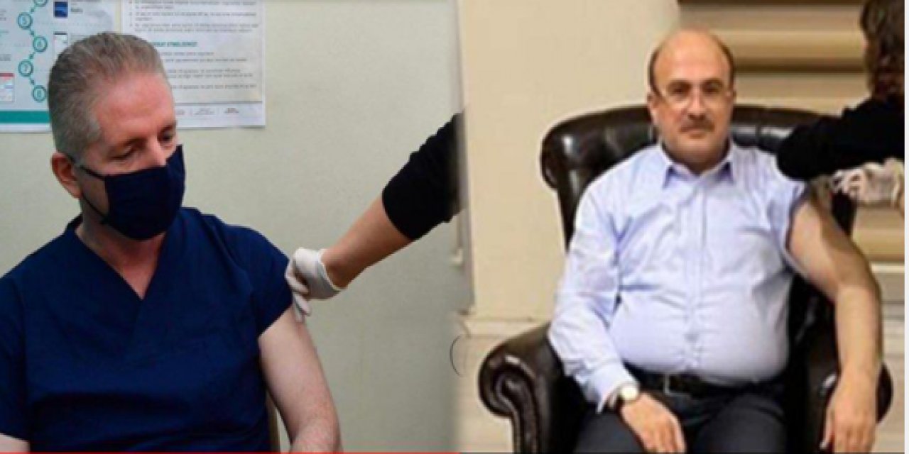 Takım elbiseli ve maskesiz... AKP’li başkan makamında vali ise hastanede aşı oldu!