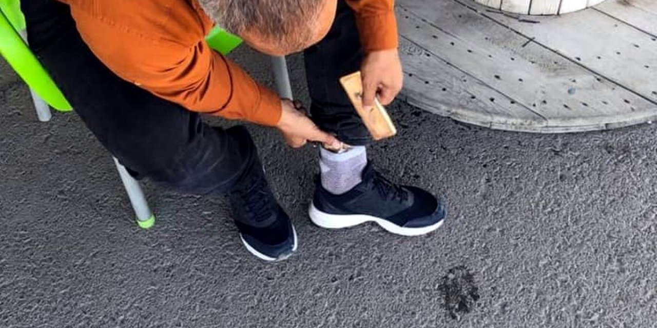 Suriye'den, Türkiye'ye giriş yapan kişinin çorabından 3 kilo altın çıktı