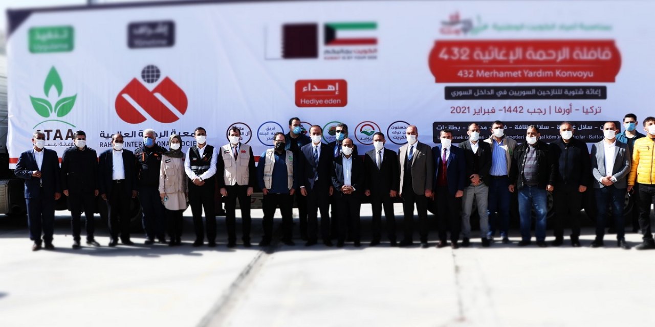 Şanlıurfa’dan Suriye'ye 28 TIR yardım gönderildi