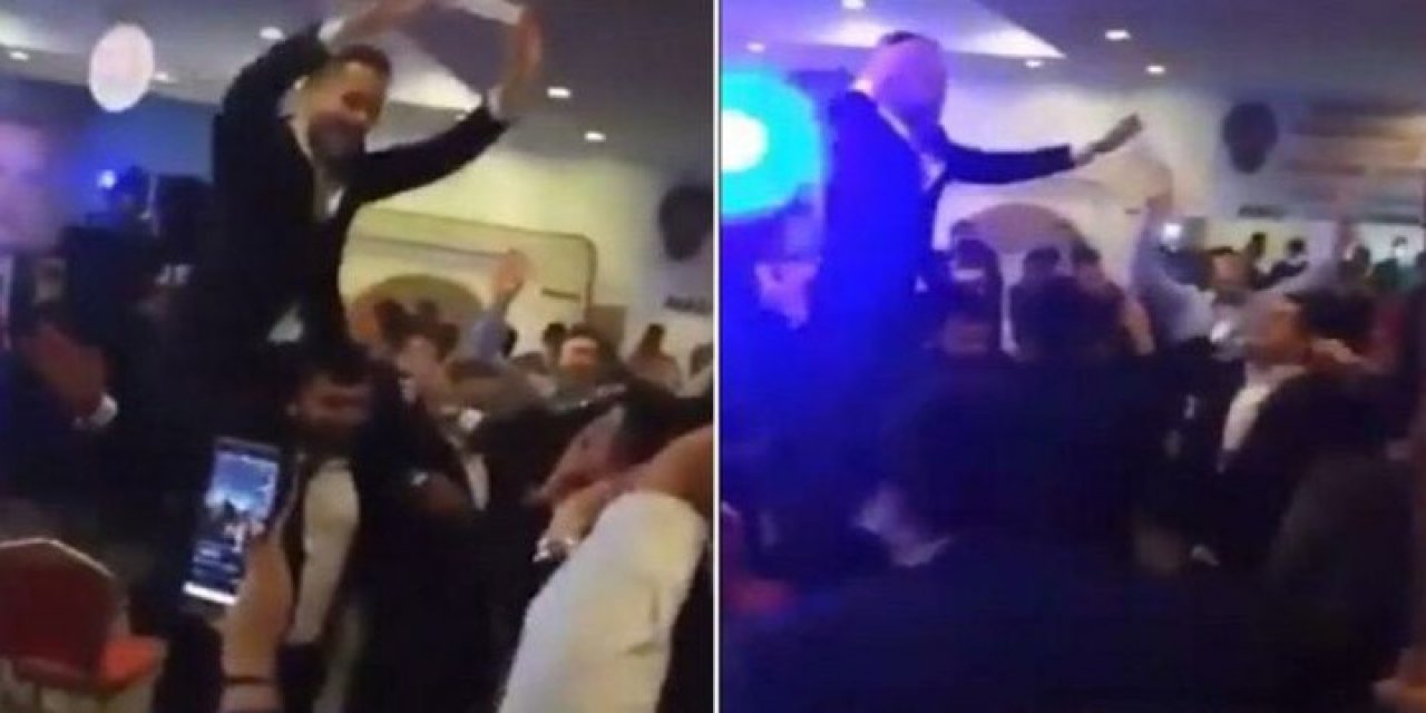 Elinde maske sallayarak omuzlarda taşındı... Davullu zurnalı eğlence yapıldı... AKP İl Kongresinden "pes" dedirten görüntüler...