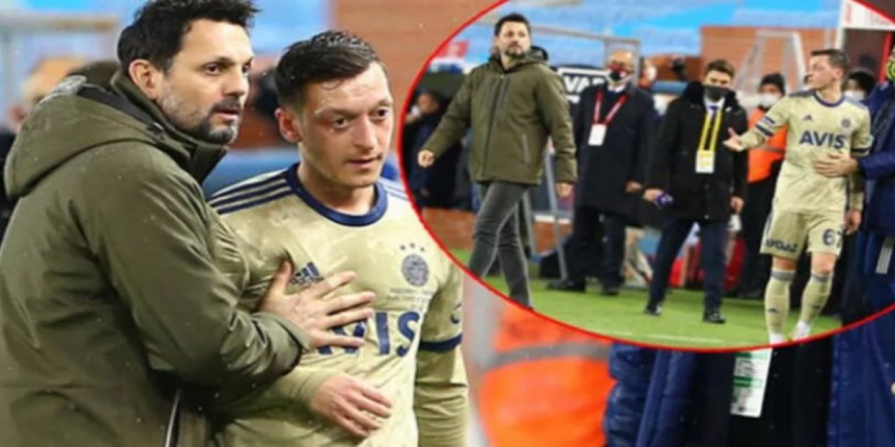 Trabzonspor maçında oyundan alınınca tepki göstermişti... Fenerbahçe'den Mesut Özil'e flaş "Erol Bulut" uyarısı!