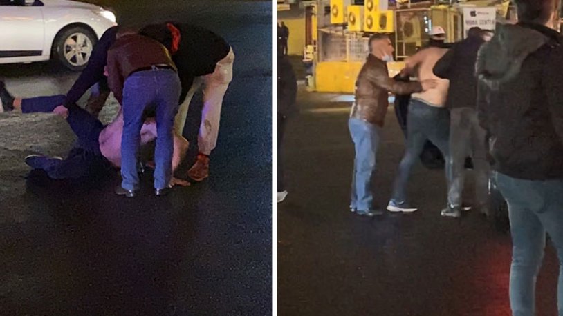 Polislere zor anlar yaşattı; Sokak ortasında soyunup yola atladı!