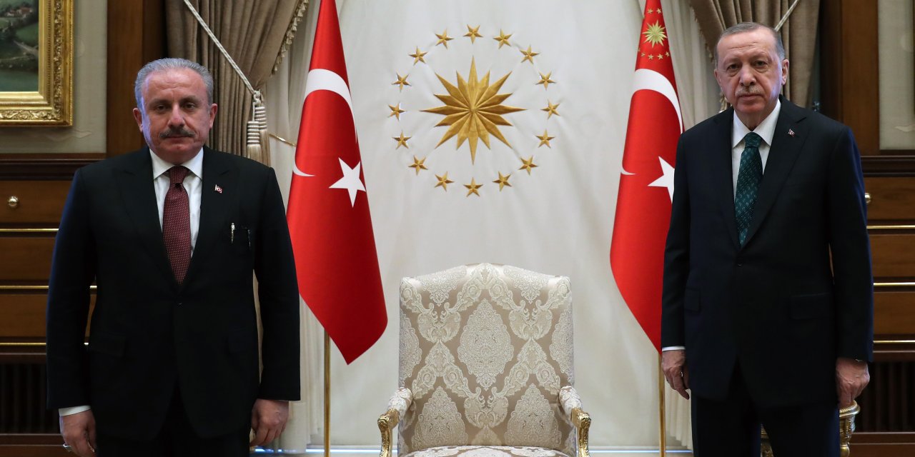 Erdoğan, TBMM Başkanı Şentop görüşmesi