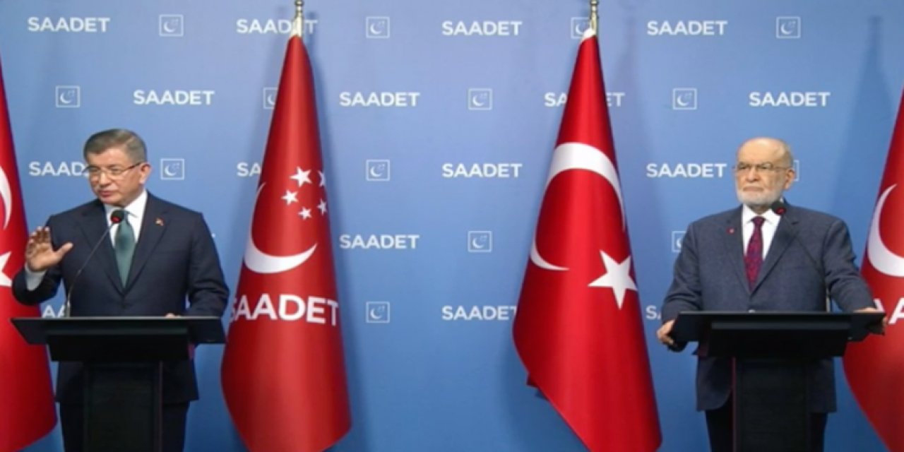 Birlikte kameralar karşısına geçtiler ve... Davutoğlu ve Karamollaoğlu'ndan önemli açıklamalar!