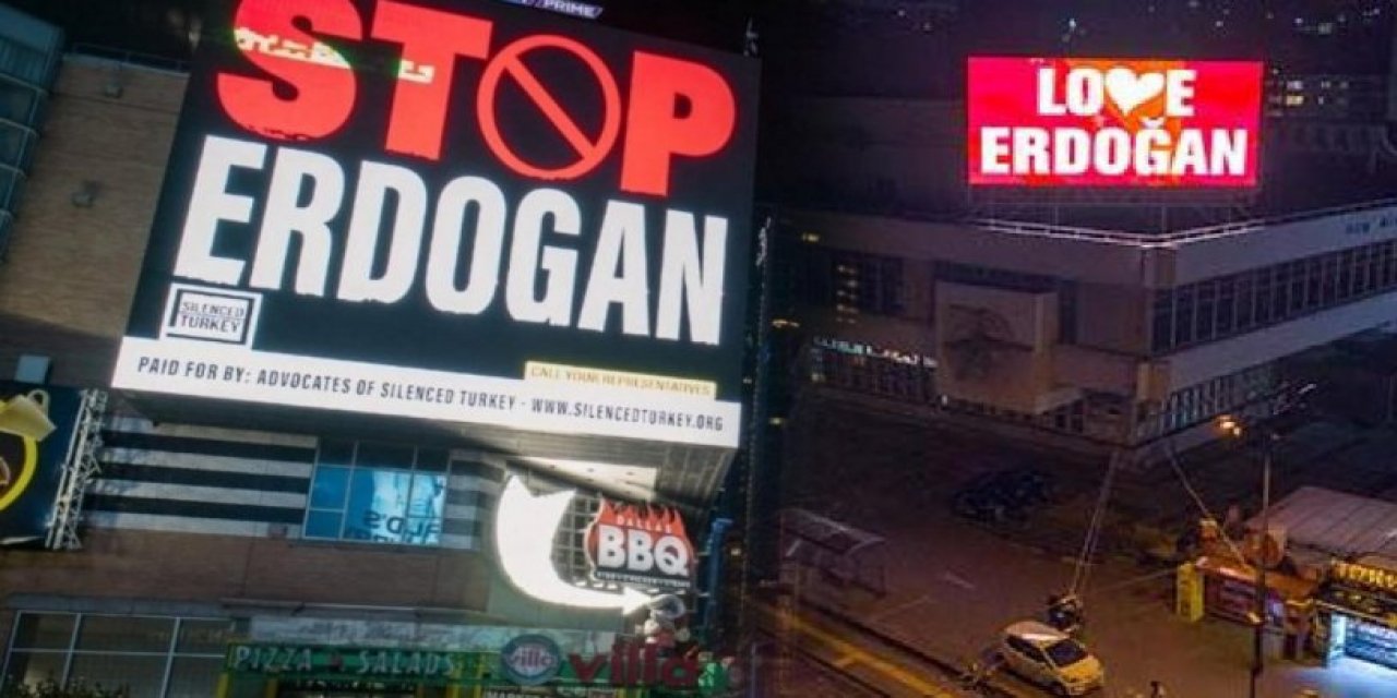 Times Meydanı'ndaki reklama misilleme... "Stop Erdoğan"a "Love Erdoğan"la yanıt!