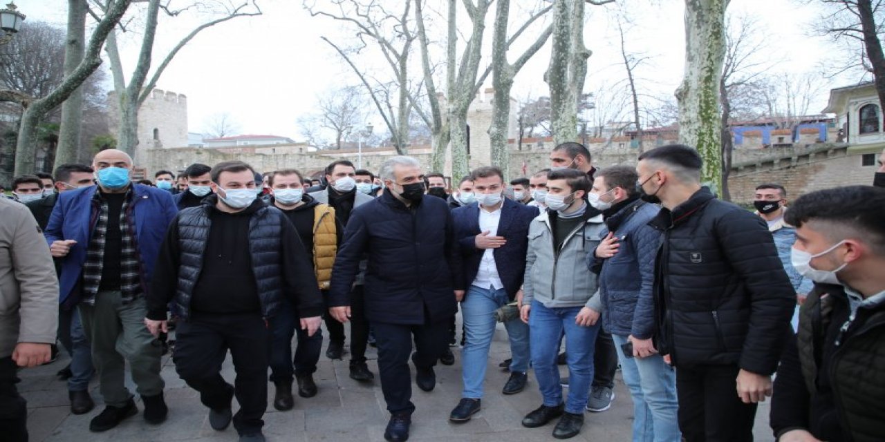 Koronavirüse aldırış etmediler... AK Gençlerin tepki çeken buluşması! Osman Nuri Kabaktepe izdihamı...