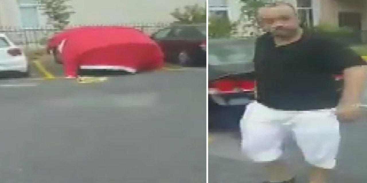 İşte doludan korumak için aracına Türk bayrağı asan küstahın ilk ifadesi...