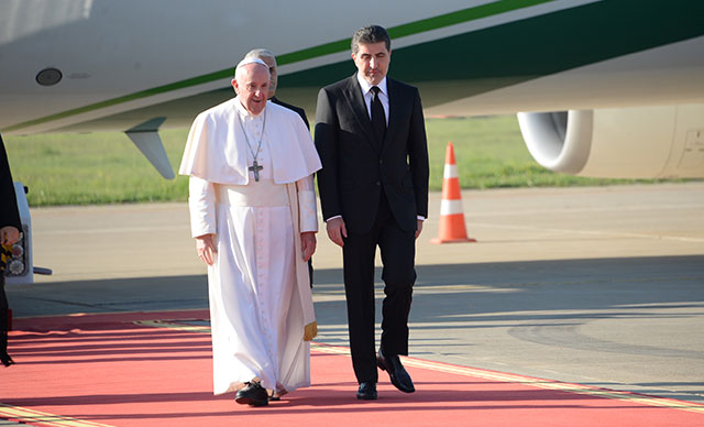 Papa Francis, Erbil'de: Zeytin dallarıyla karşıladılar