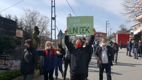 Beykoz'da yurttaşlar talana karşı yürüdü: 'İktidarınız gidecek, ağaçlar kalacak'