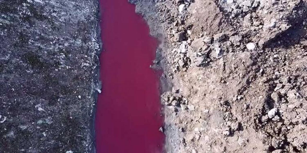 Tepki çeken görüntü... İstanbul'da "Kırmızı dere" tedirginliği...