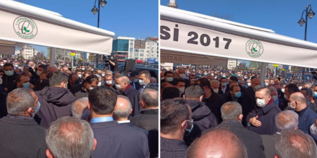 Dikkat çeken görüntü! İçişleri Bakanı Soylu'nun annesinin cenaze töreninde İçişleri Bakanlığı'nın "salgın" genelgesine uyulmadı!