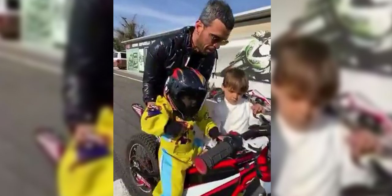 Bir buçuk yaşındaki oğluna motor sürdürdü... AKP'li Kenan Sofuoğlu'ndan tepki çeken hareket! İşte o anlar...
