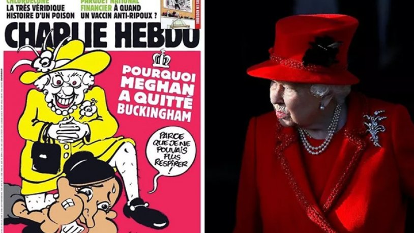 Charlie Hebdo Elizabeth karikatürü yayımladı; İngiliz basınından tepki yağdı