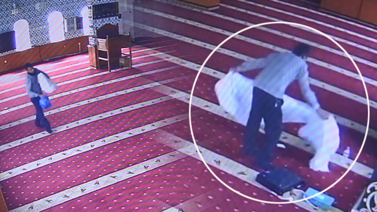 Camide şoke eden görüntü: Kefene sarıp kaçtı!