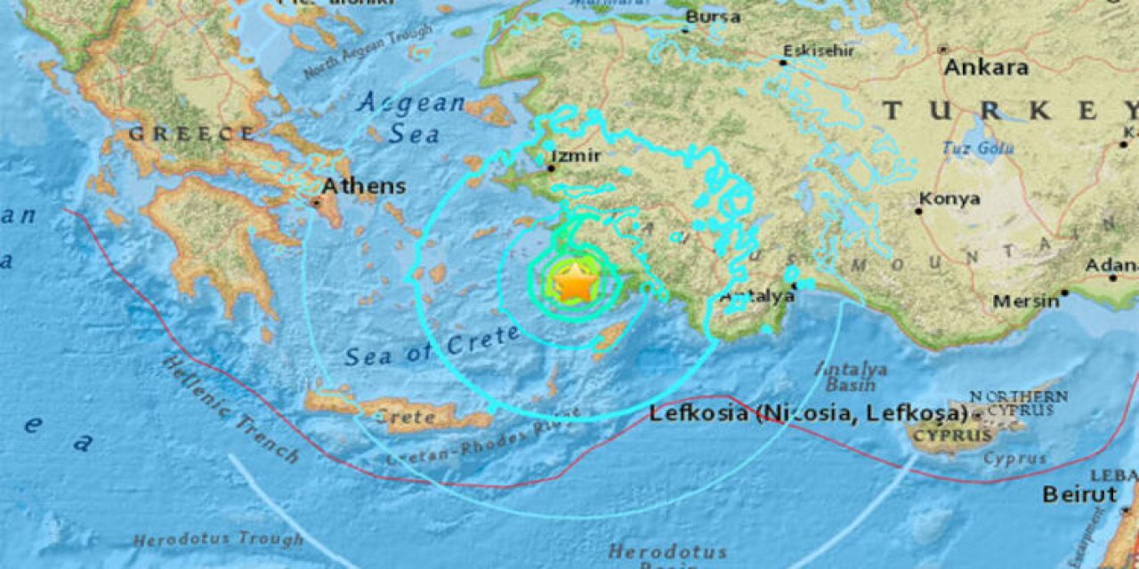 Ege'de deprem oldu