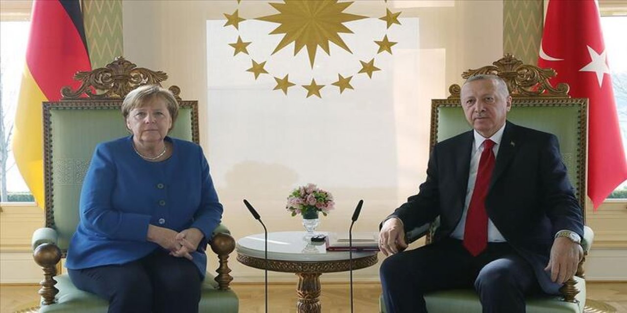 Cumhurbaşkanı Erdoğan, Almanya Başbakanı Merkel ile görüştü 