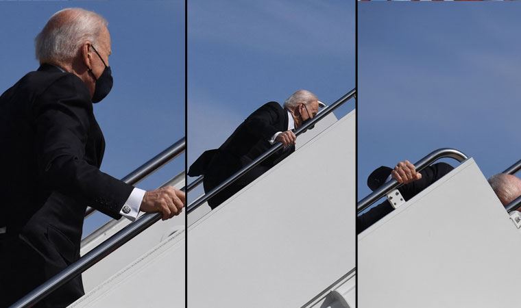 Biden tökezledi, tökezledi ve sonunda düştü... Bu düşüş gündeme oturdu!