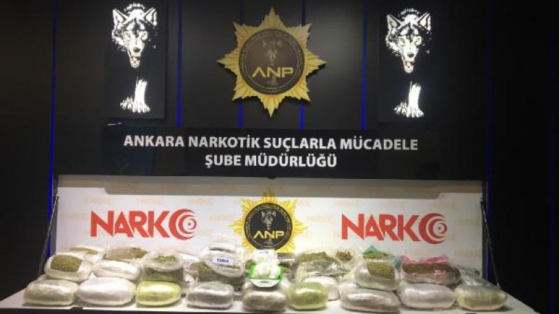 Ankara'da uyuşturucu operasyonunda kilolarca esrar ele geçirildi