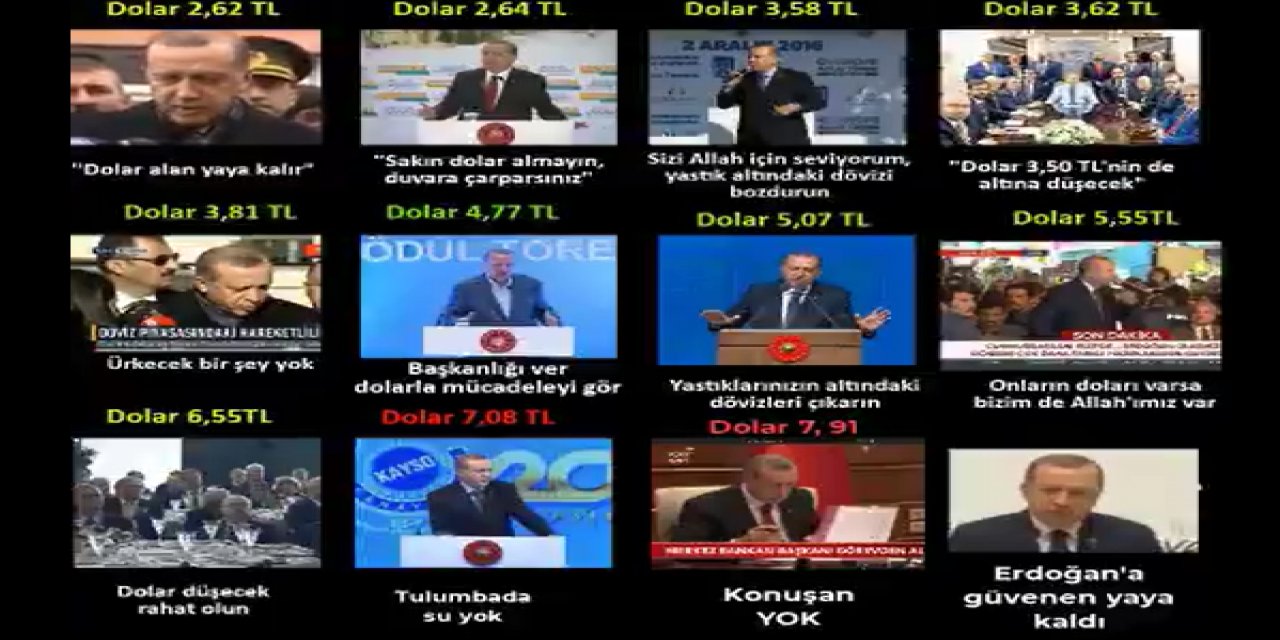 CHP'den Erdoğan'ı kızdıracak "dolar" videosu! Kur ile ilgili 12 açıklaması tek videoda