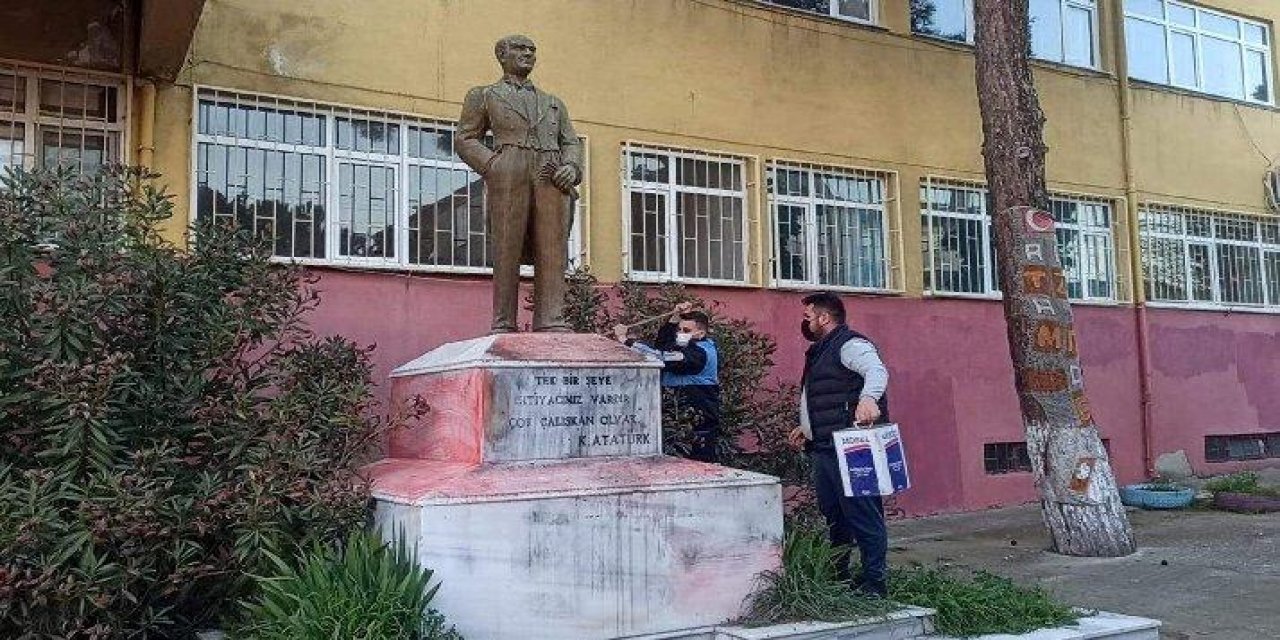 Atatürk heykeline çirkin saldırıda yeni gelişme!